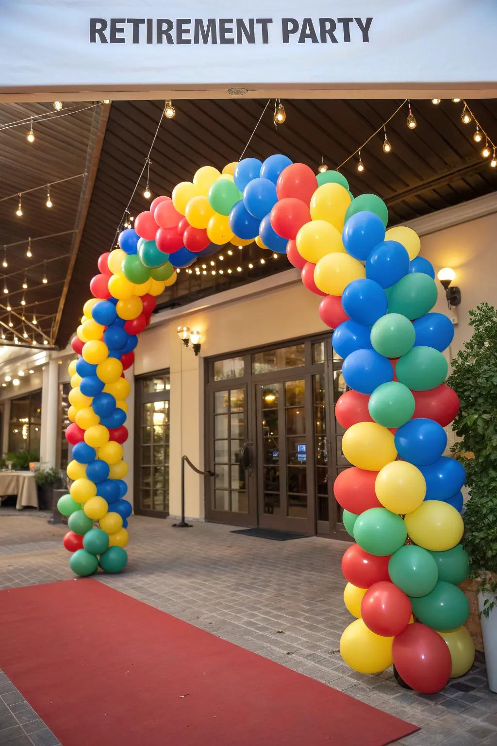 Balloon structures create an unforgettable entry statement.