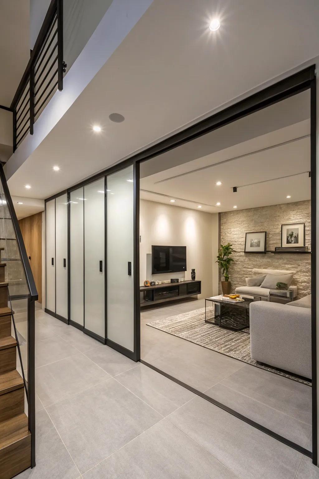 Sliding doors deliver a stylish and effective solution for optimizing space.