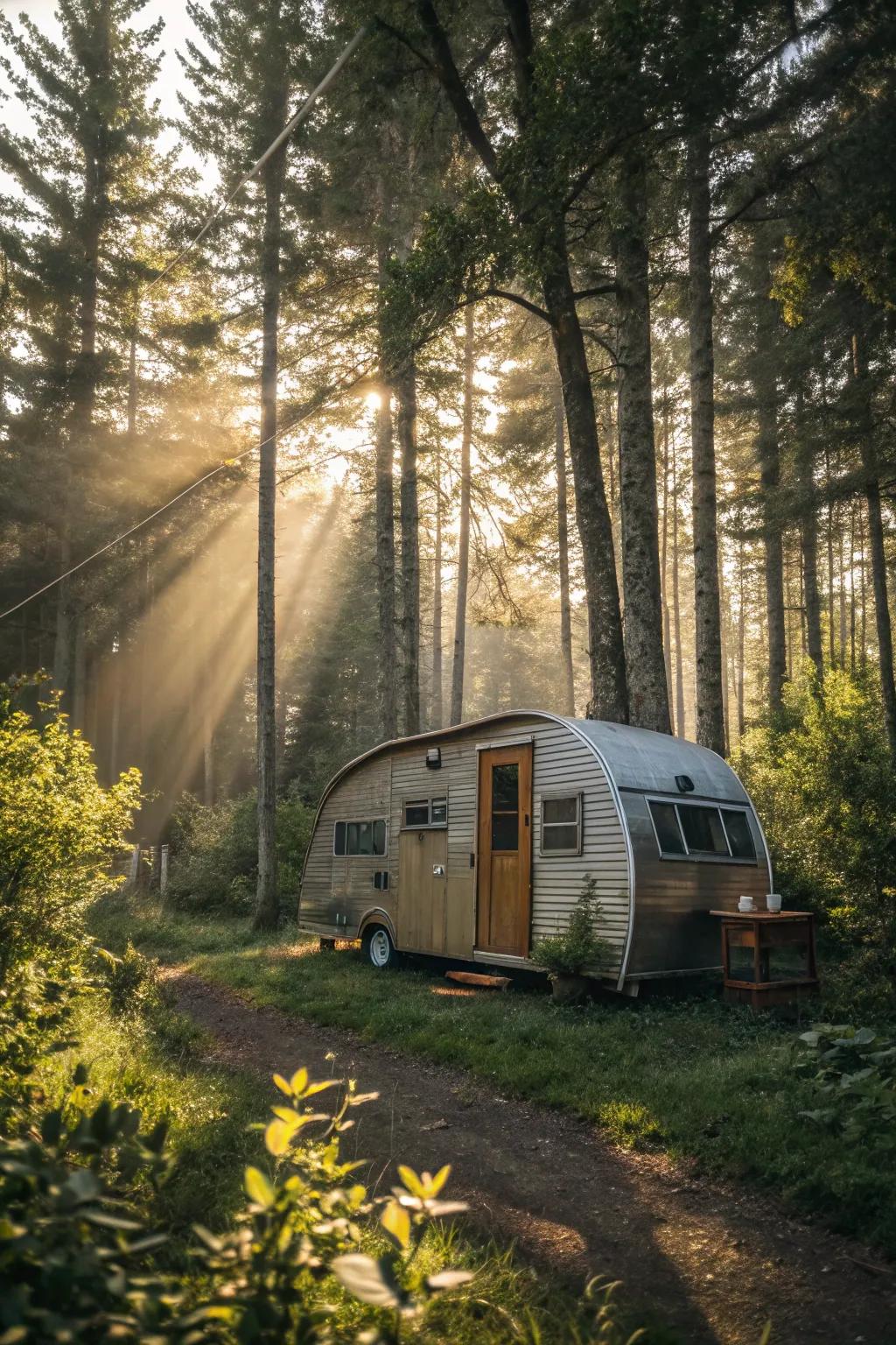 Wood and metal come together beautifully in this RV shed design.