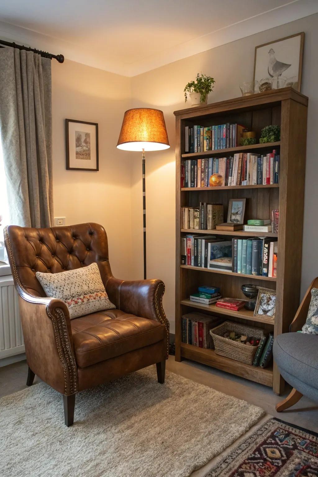 This equestrian chair is the ideal place to unwind with a book.