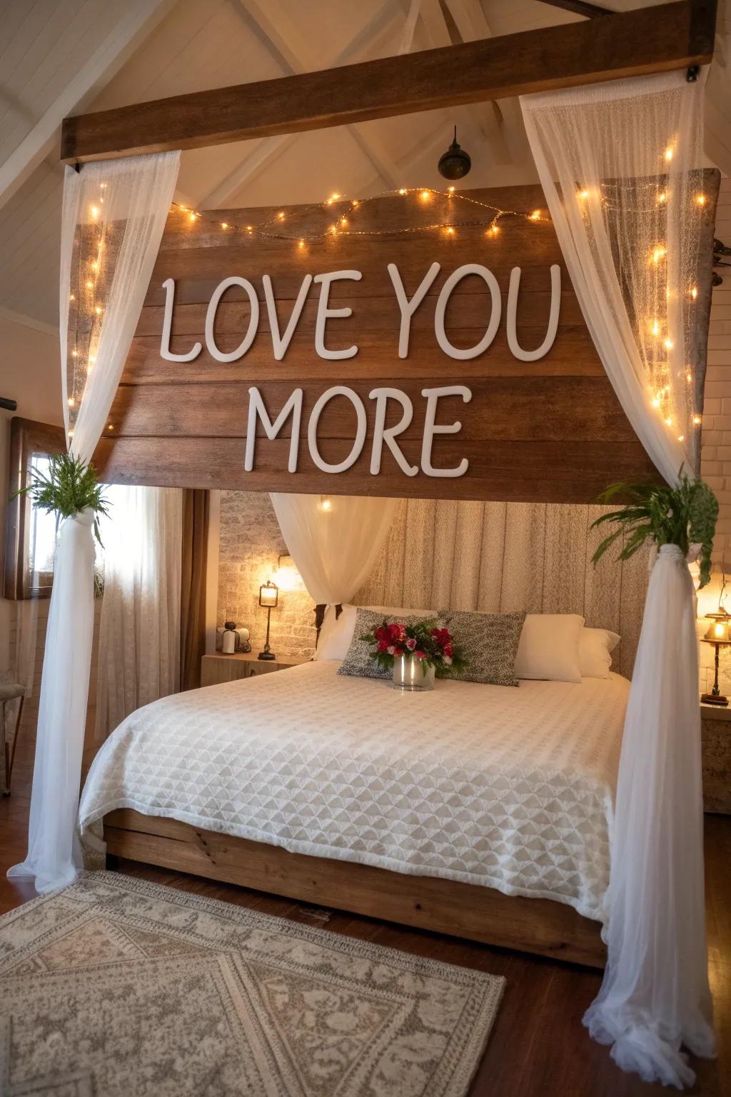 Add a touch of romance with 'Love You More.'