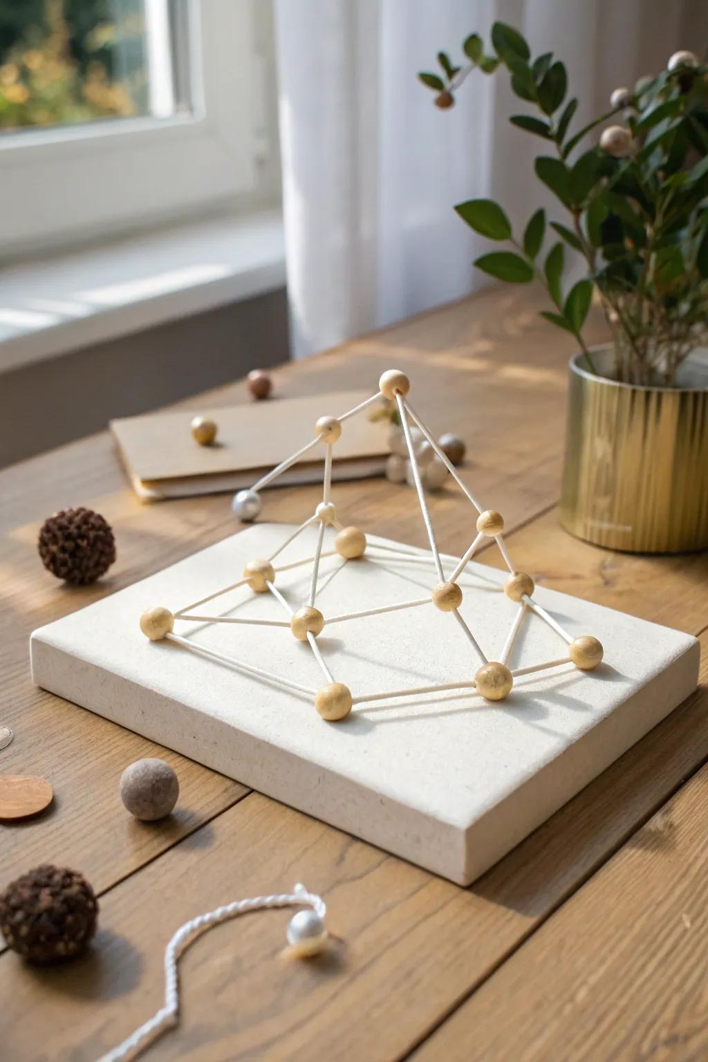 Survey the cosmos via this exquisitely fashioned tri-dimensional constellation replica, epitomizing the seamless fusion of simplicity and refinement.