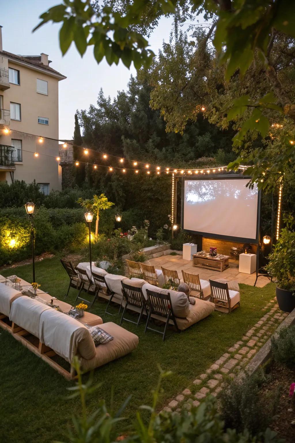 Relish iconic films beneath the stars at an open-air film evening.