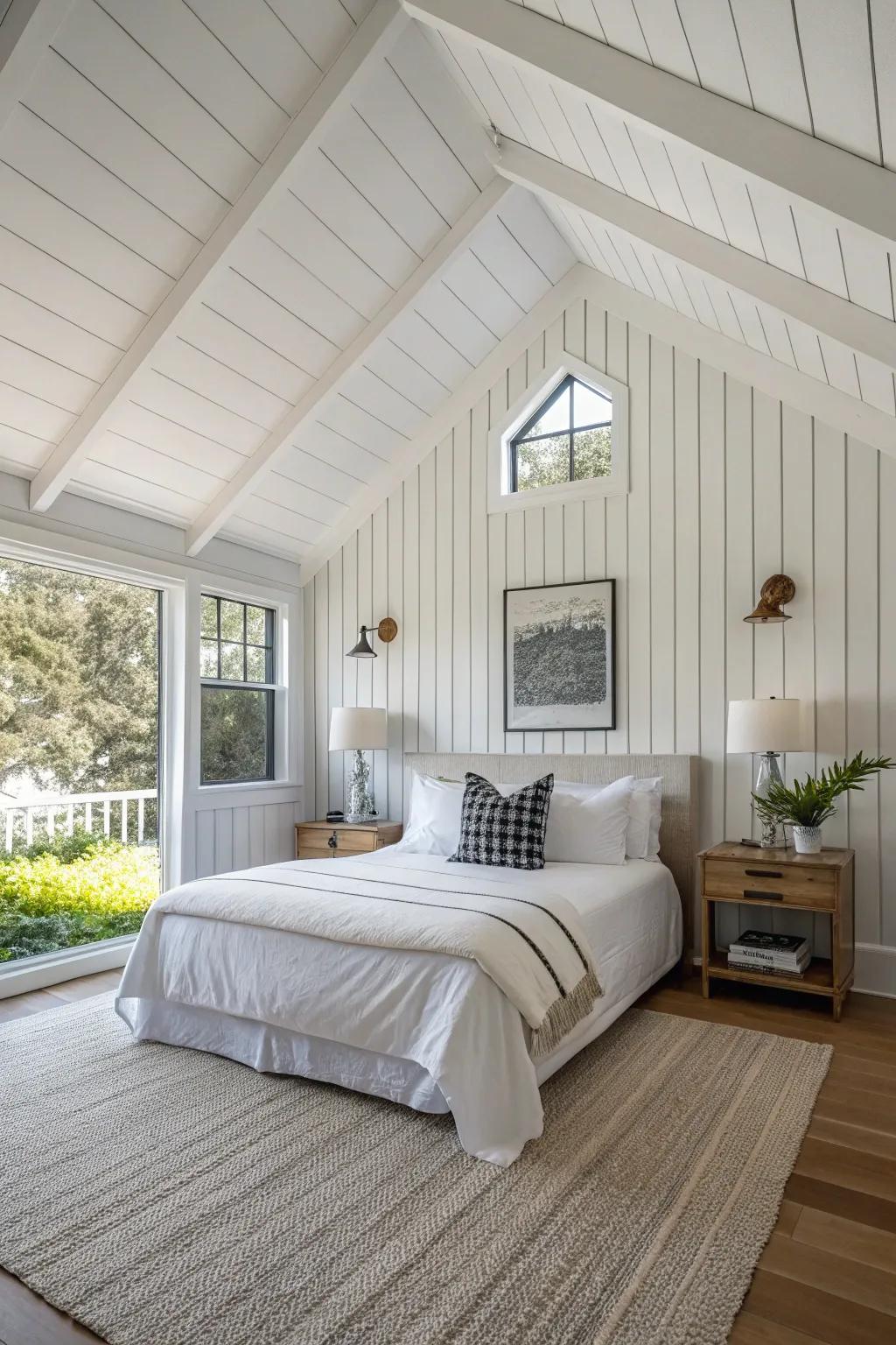 Upright shiplap introduces height and modern flair to your space.