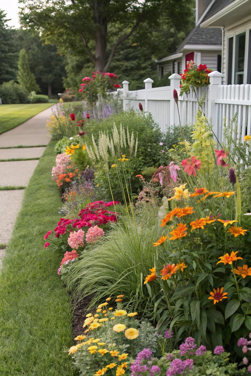 Stratified planting imbues depth and intrigue.