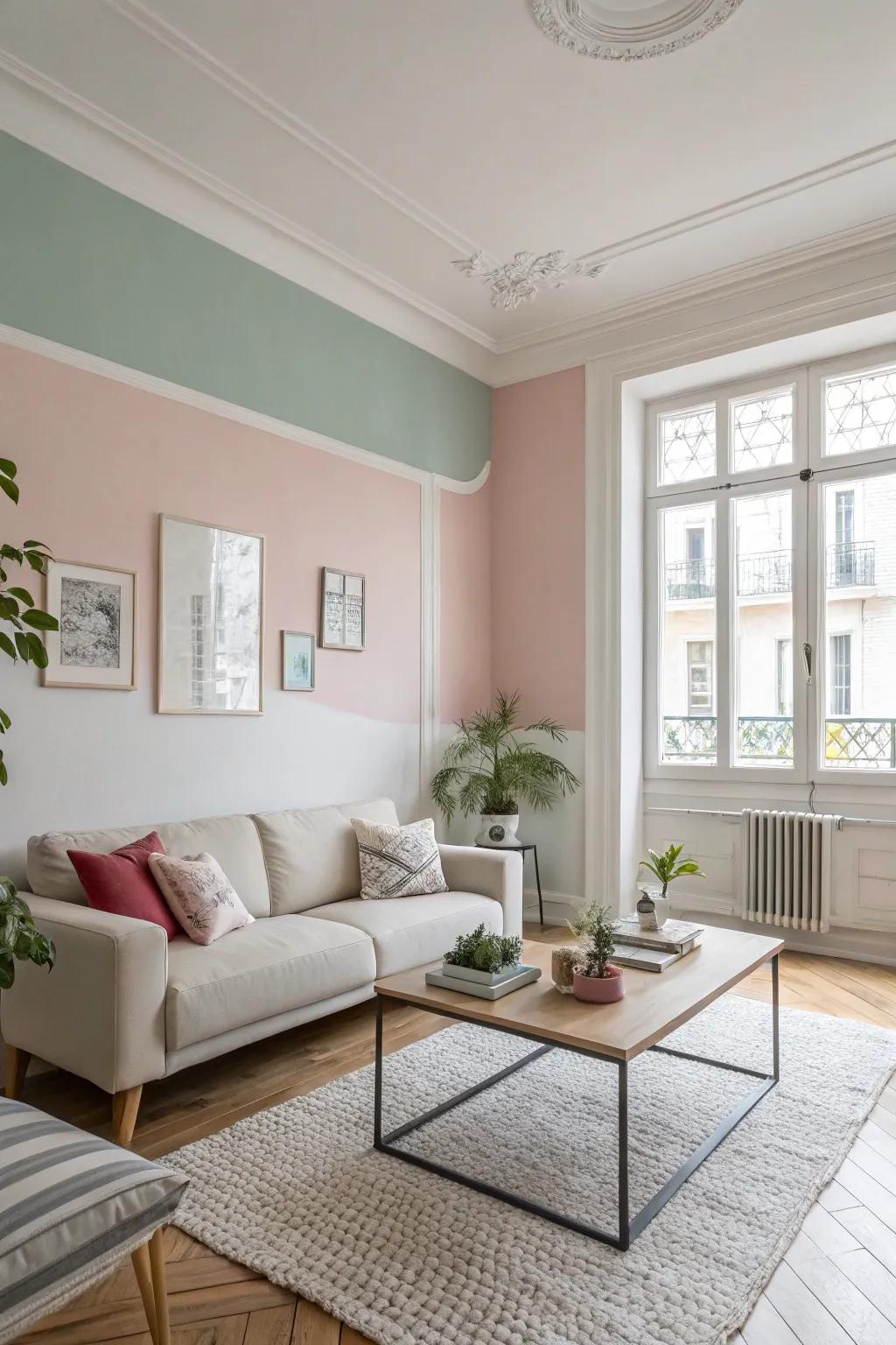 Design a peaceful setting with soft shades and understated colors.