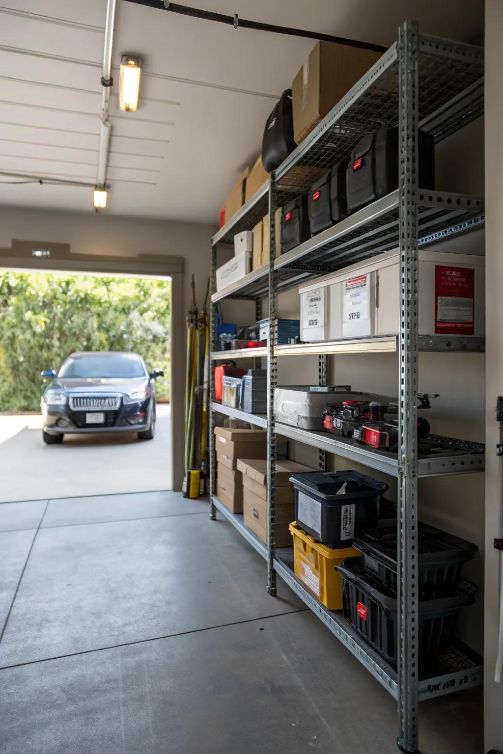 Strong shelving options give you the freedom to organize as needed.