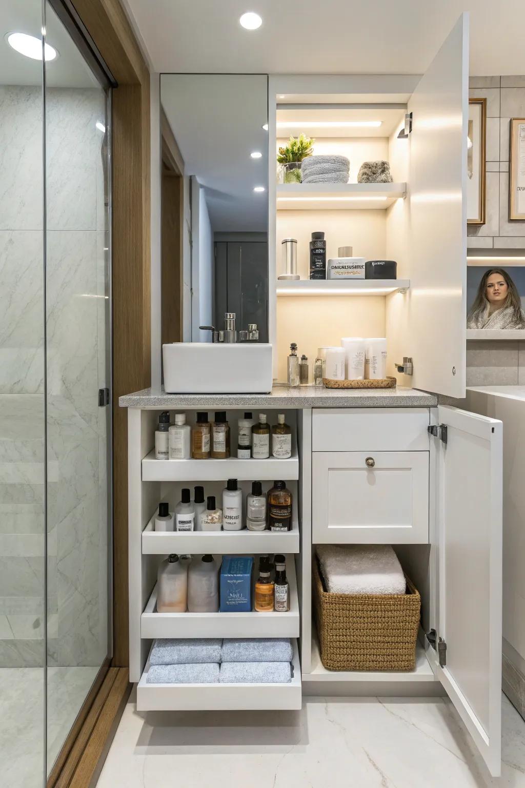 An organizer with smart holding solutions that keeps everything where it should be.