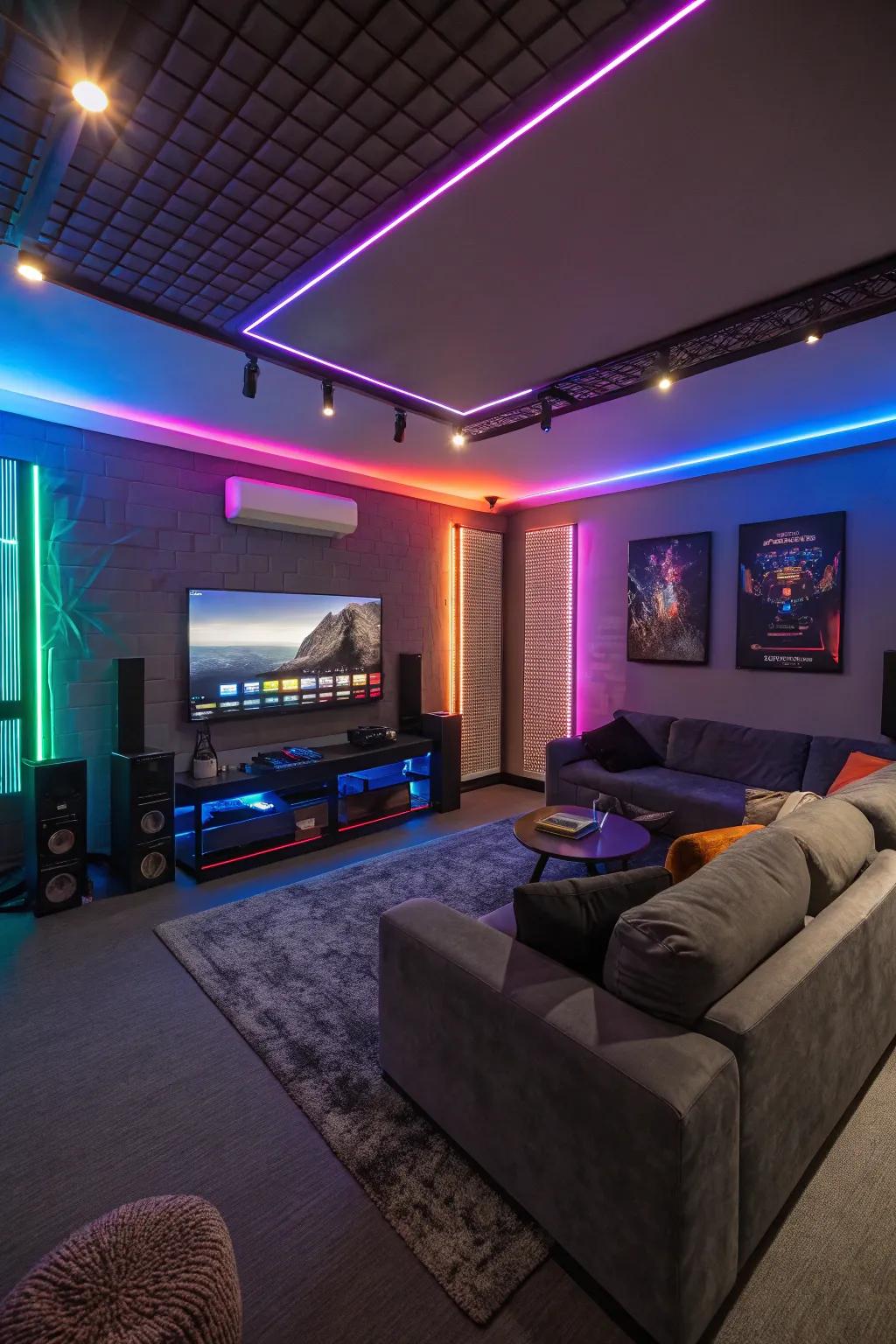 LED lighting completely changes the vibe of your gaming room.