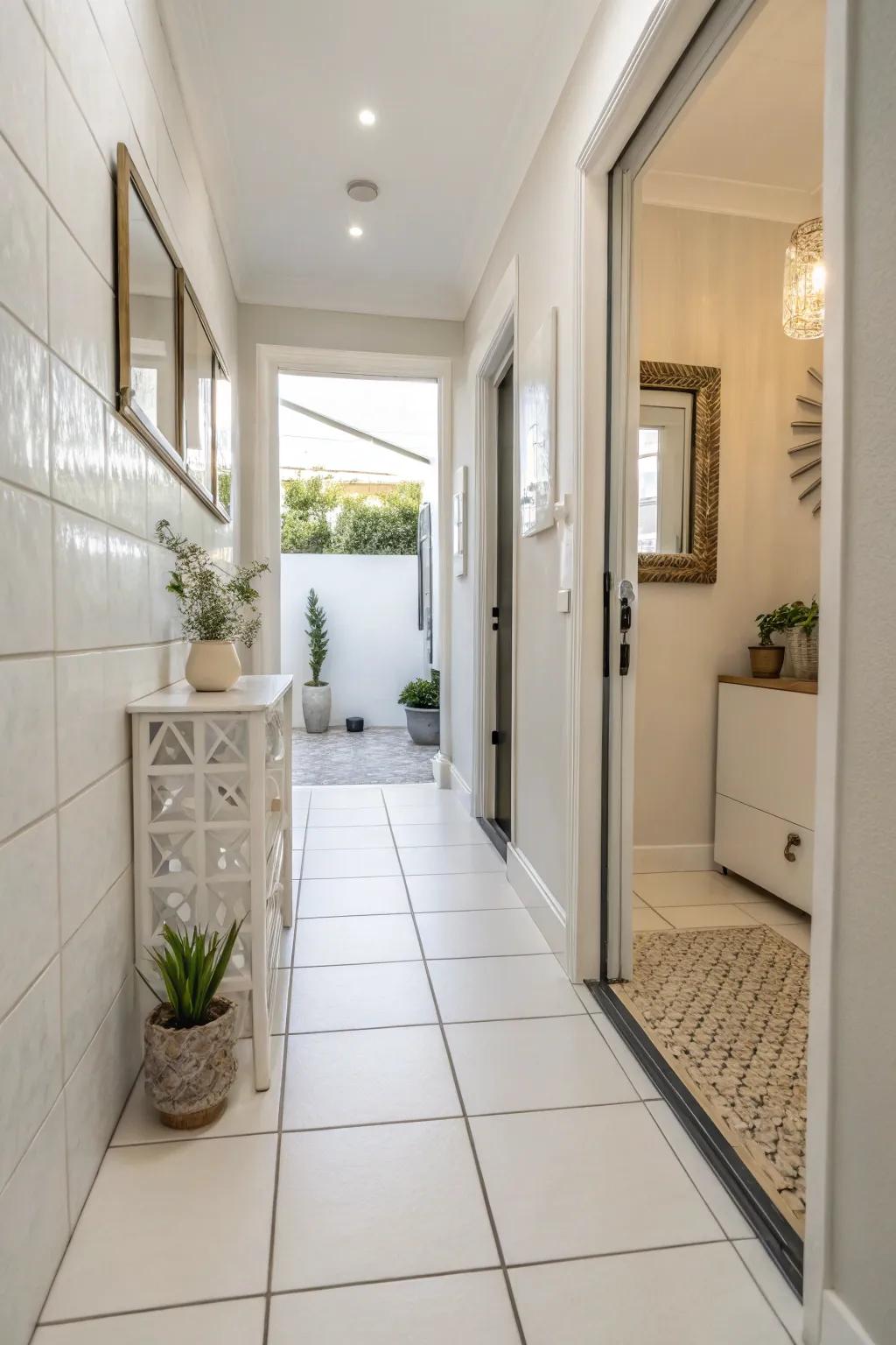 Airy Opaline Finish Floor Coverings for a Radiant Entrance