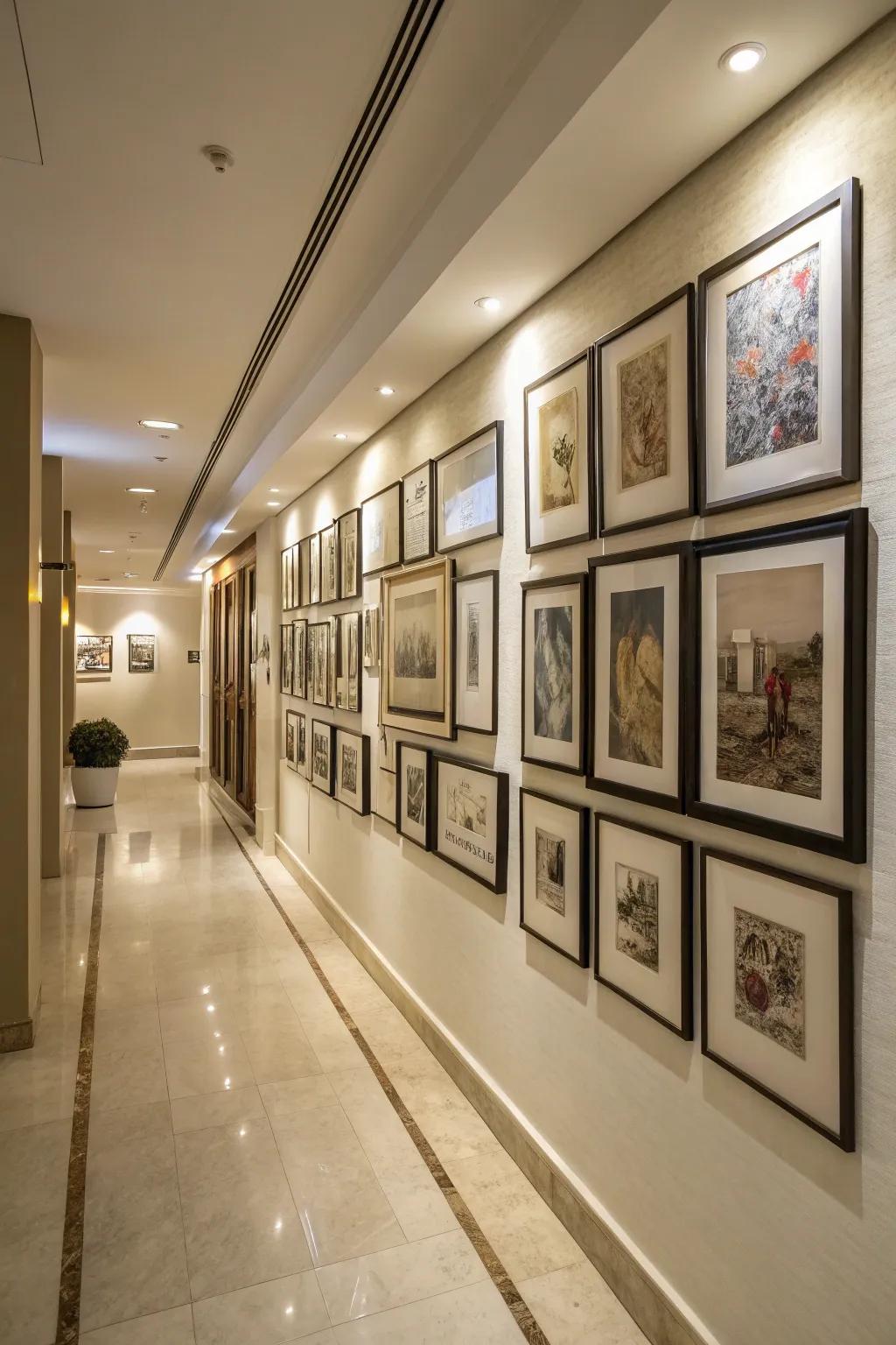 Transform your hallway into a personalized gallery using thoughtfully chosen wall decor.