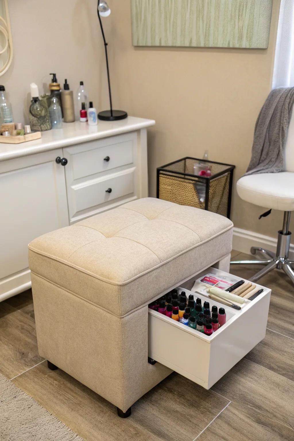 Seating that cleverly keeps your essentials hidden.