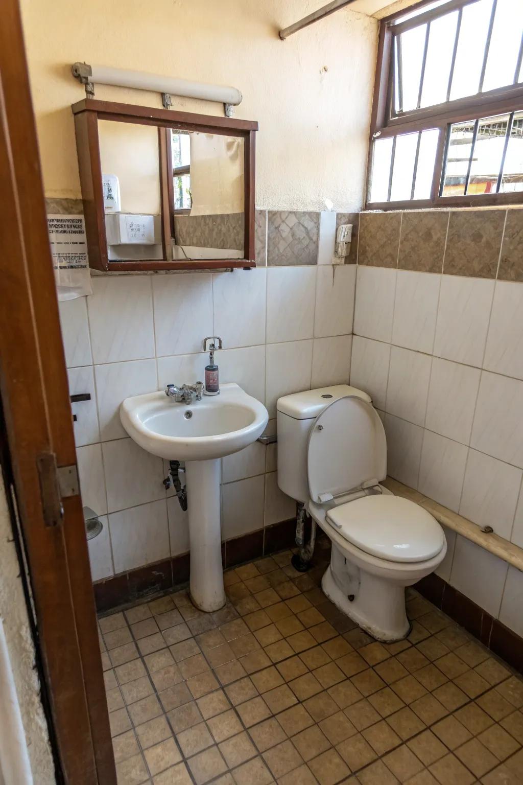 Small fixtures maximize room in restricted spaces.