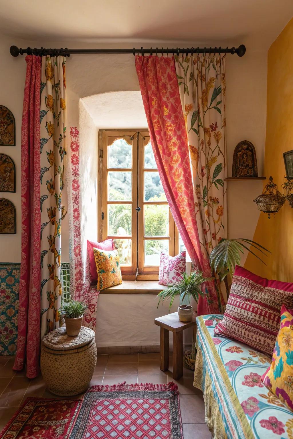 Bold patterns can make small windows pop with personality.