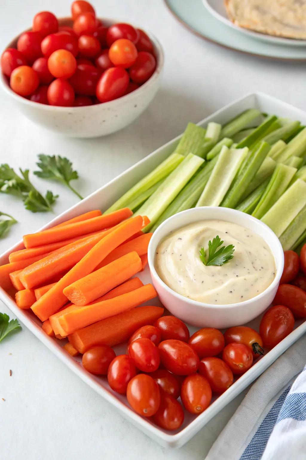 Assorted veggies, suitable for healthy enjoyment.