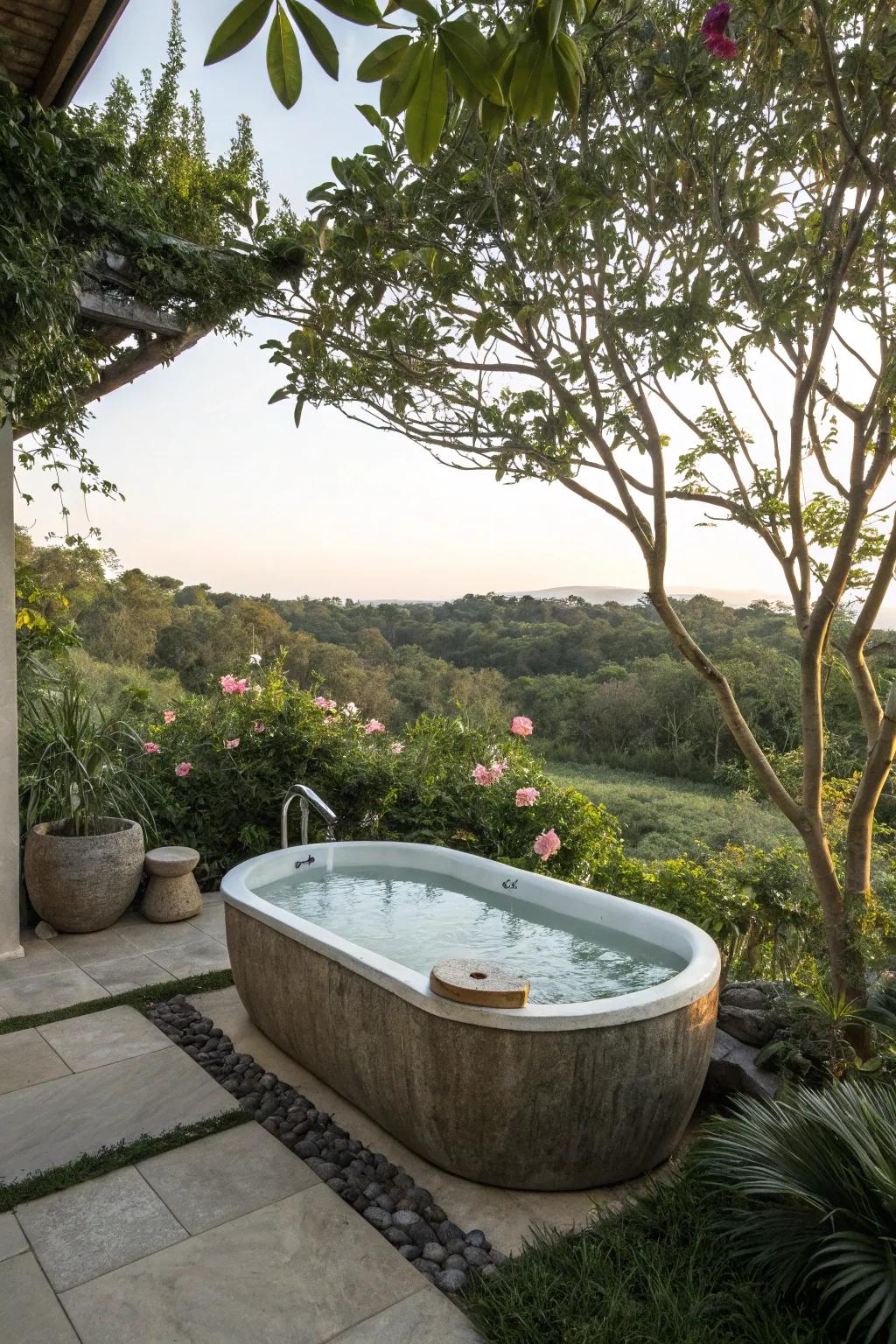 Transform your backyard into an outdoor bathing retreat.