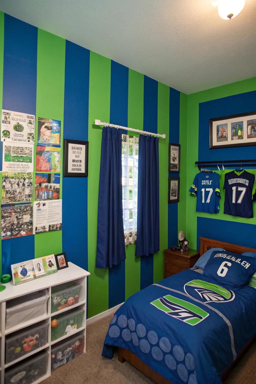 Let bold colors bring your favorite team into your personal space.