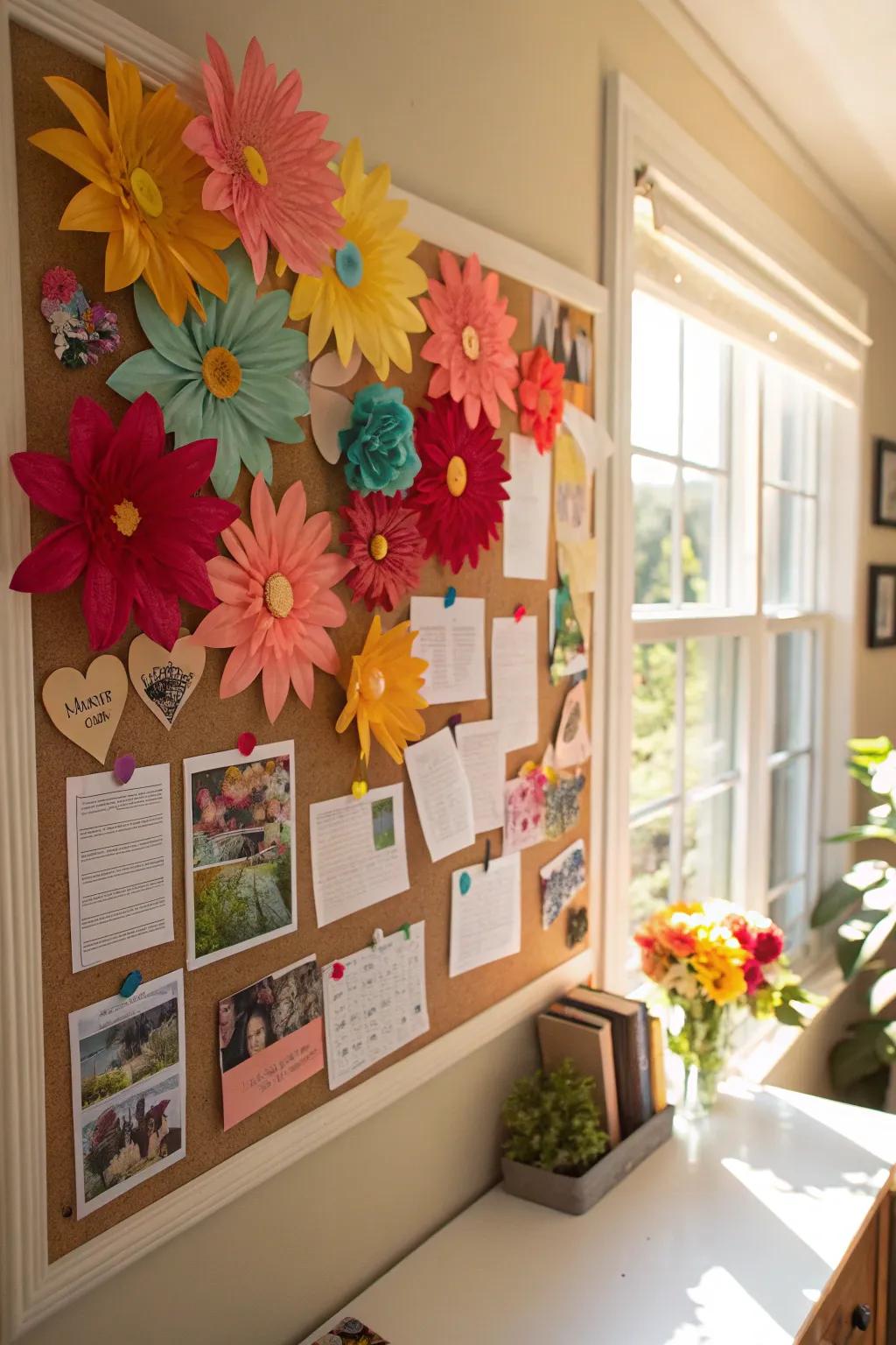 The vitality of spring is captured with vivid flowers.