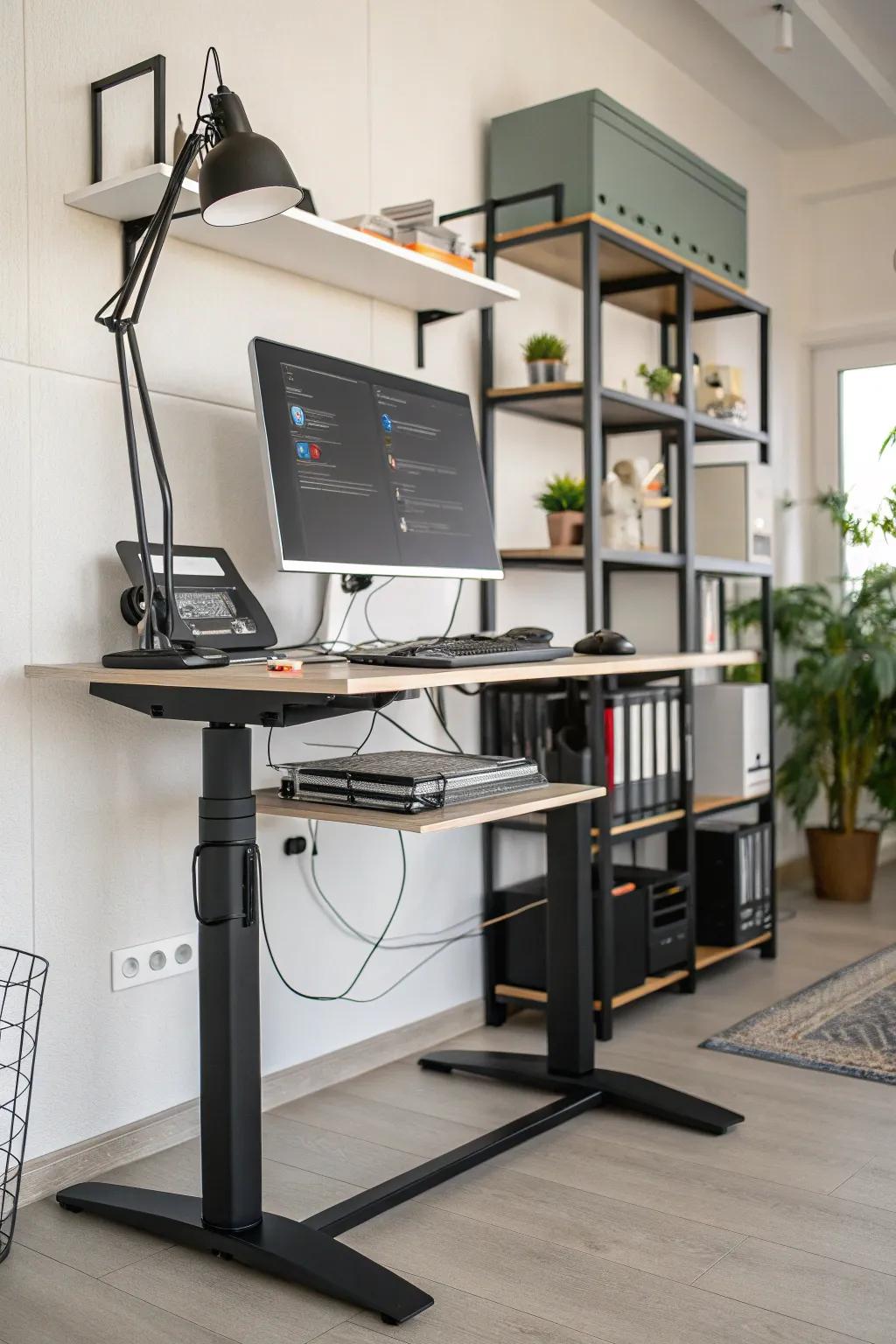 Well-managed cables create a sleek and efficient workspace.