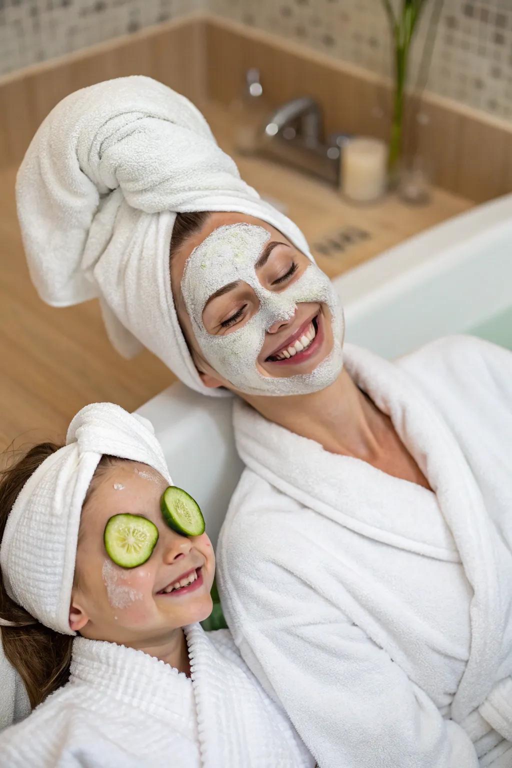 Indulge yourselves with a peaceful and rejuvenating spa day at home.