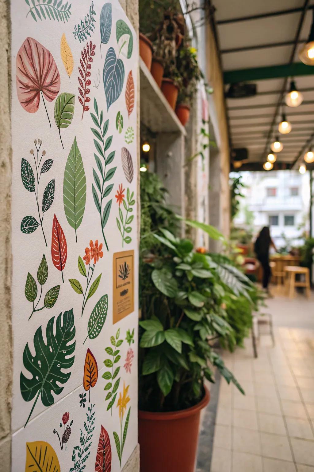 Craft a tranquil ambiance with wall stickers that celebrate the beauty of nature.