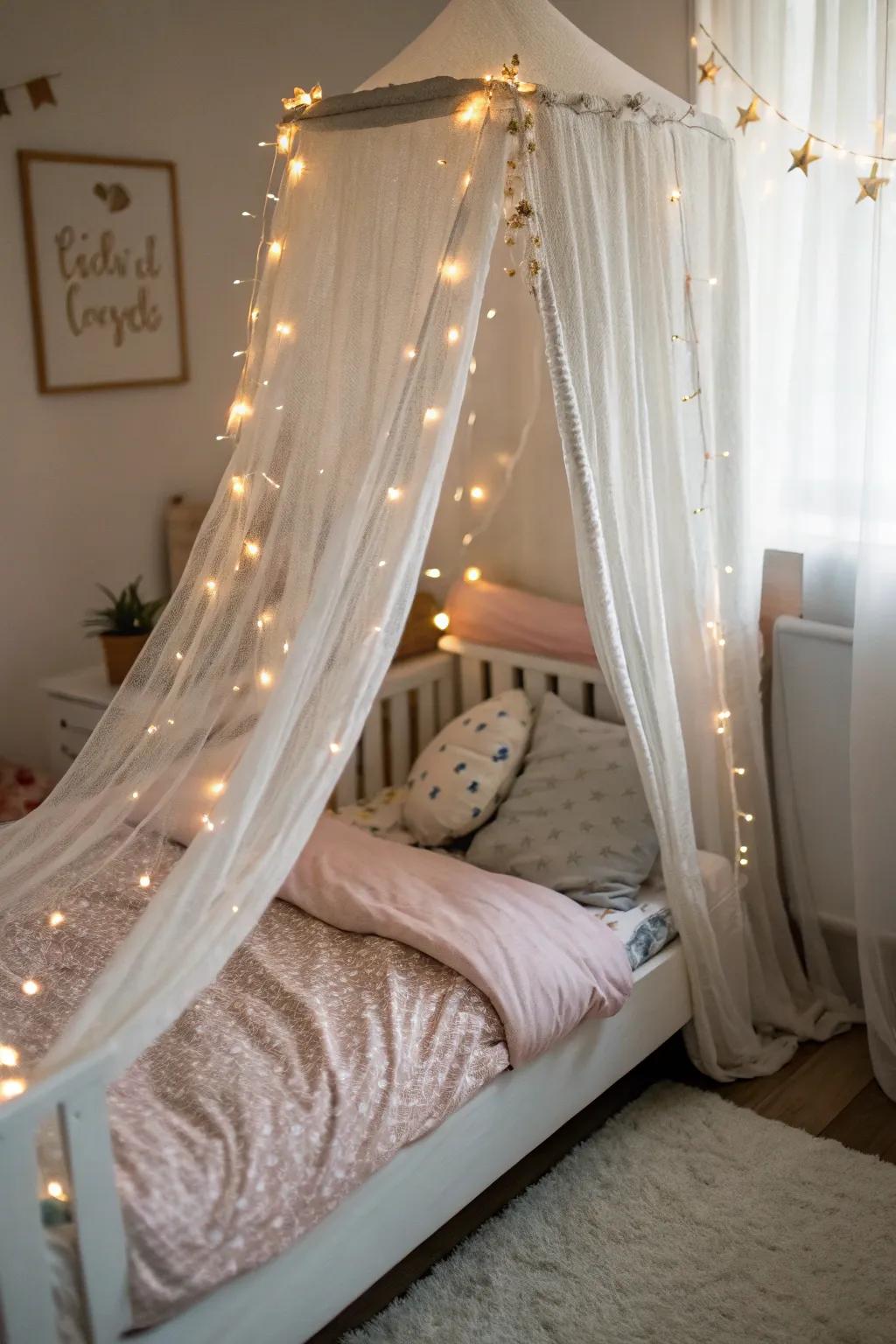 A dreamy canopy bed that inspires magical reveries.