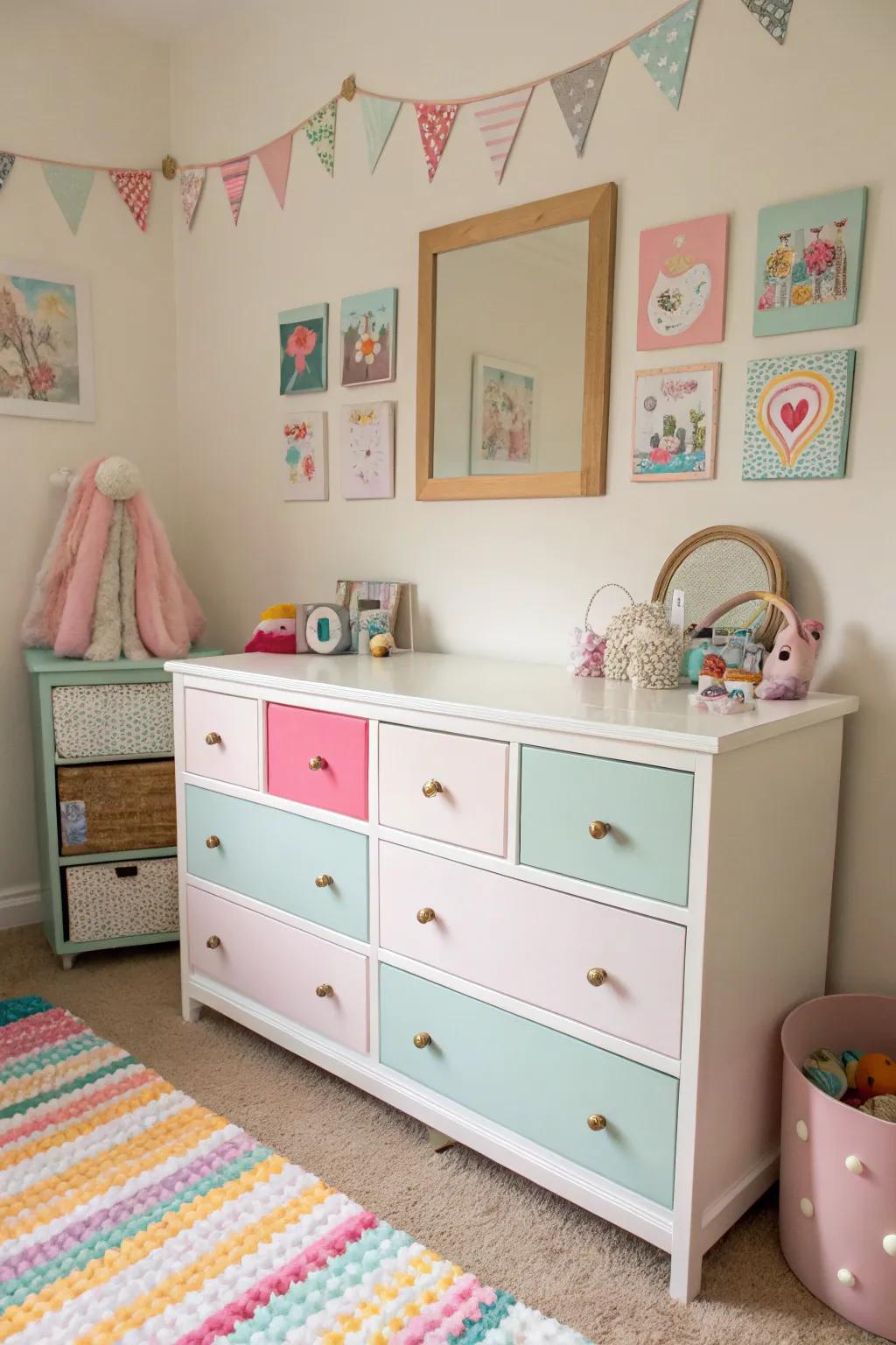 A touch of paint can completely rejuvenate vintage furniture.