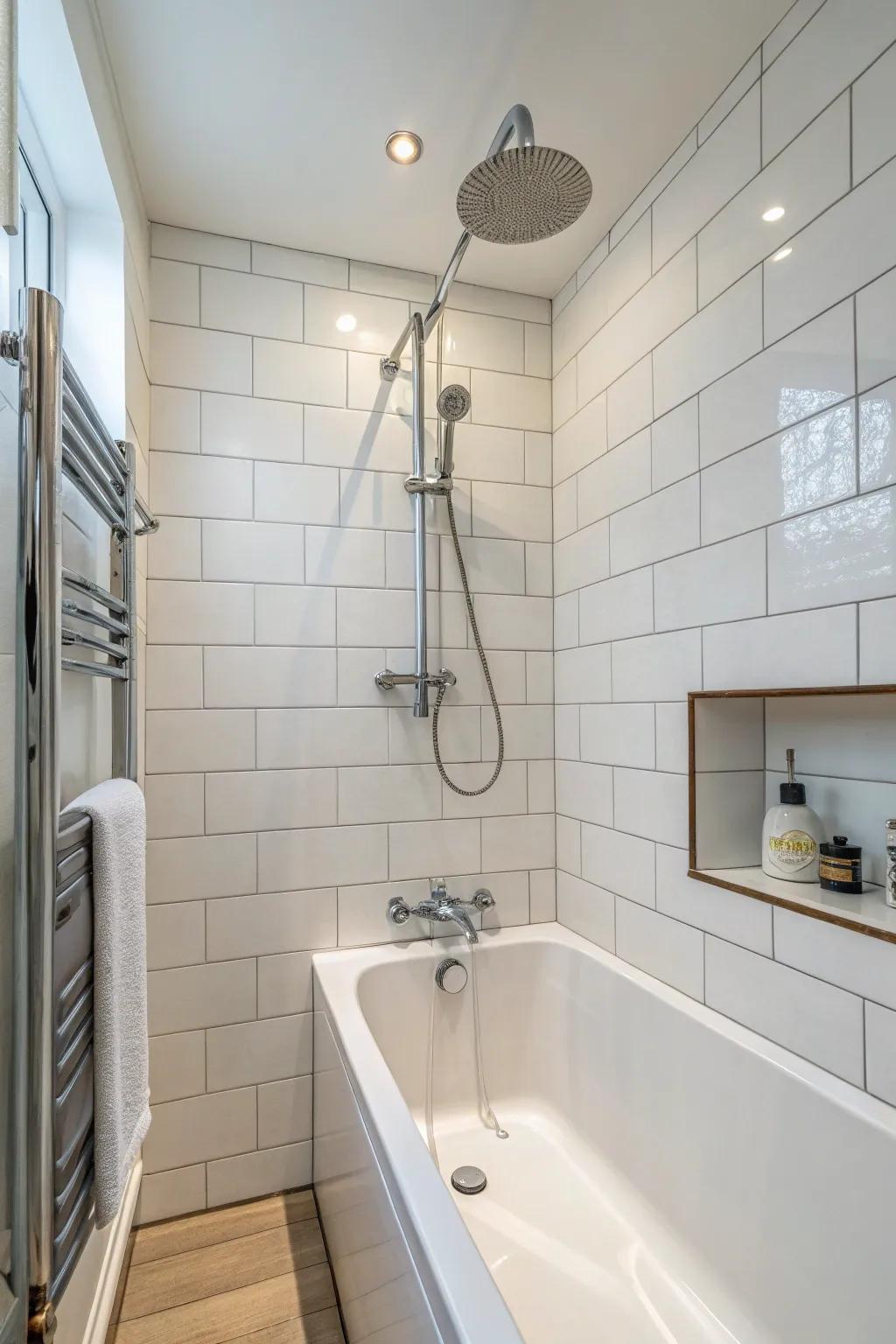 Sleek modern hardware brings a modern touch to this combo.