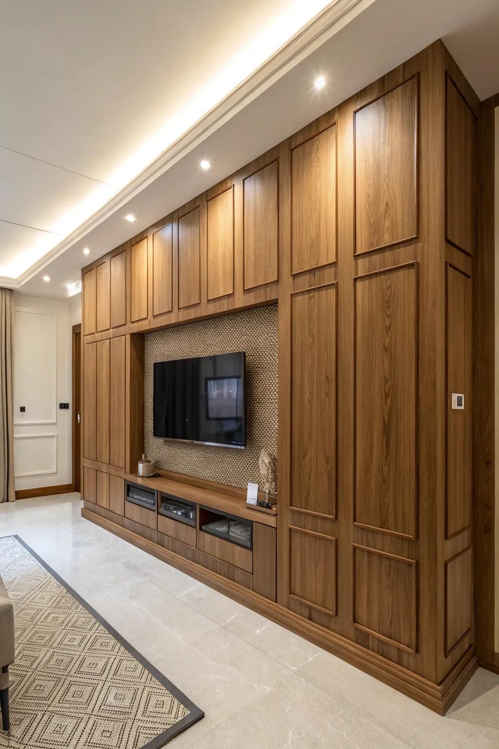 Make a statement with a feature wall that includes your TV.