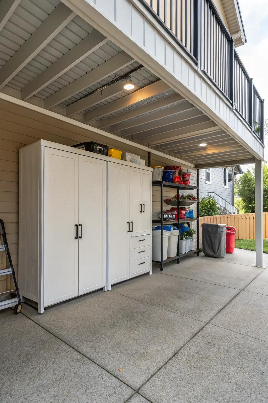 Declutter with savvy storage solutions.