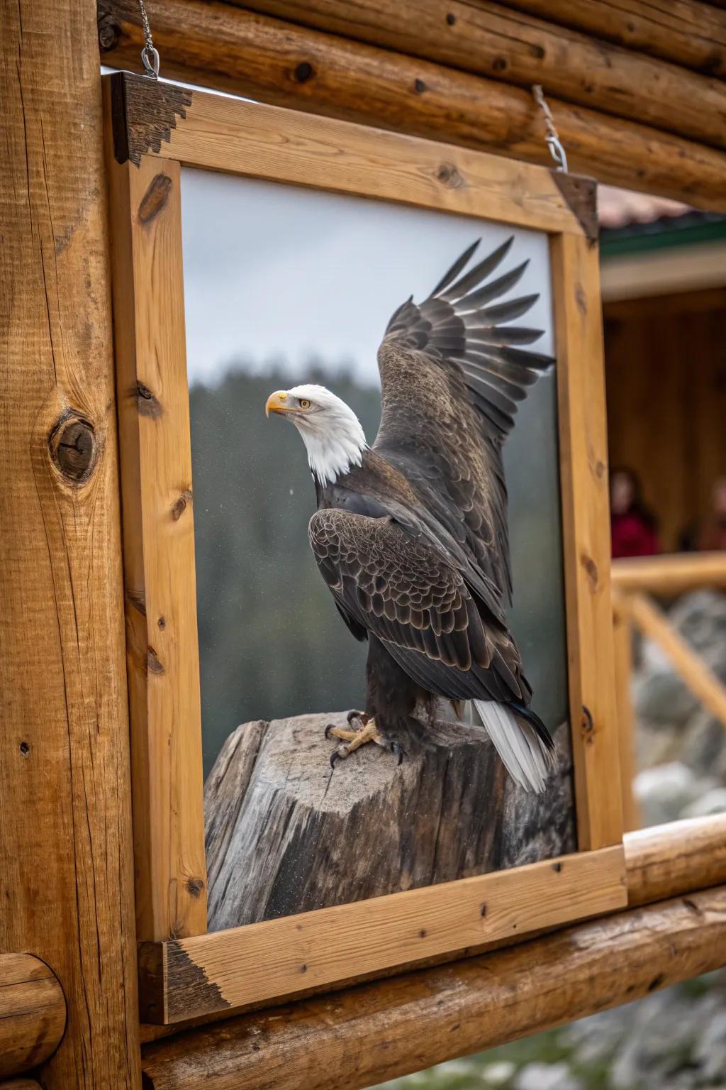 An inspiring eagle poster embodying power and independence.