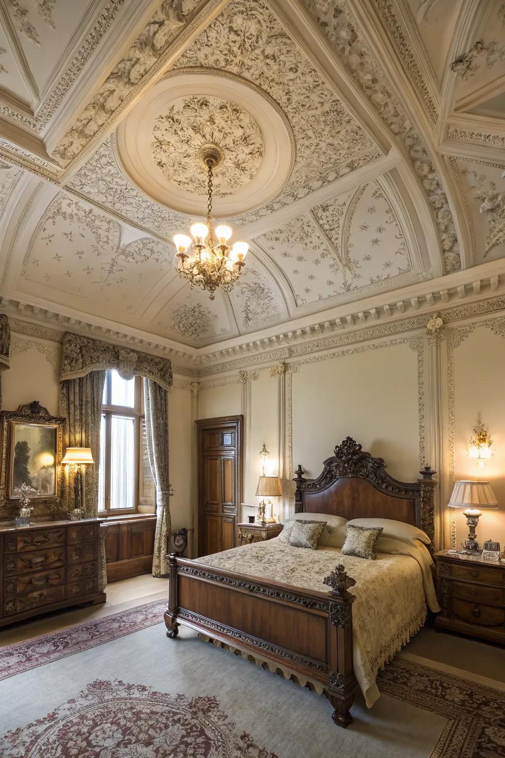 Ornamental trims evoke a sense of Victorian artistry.