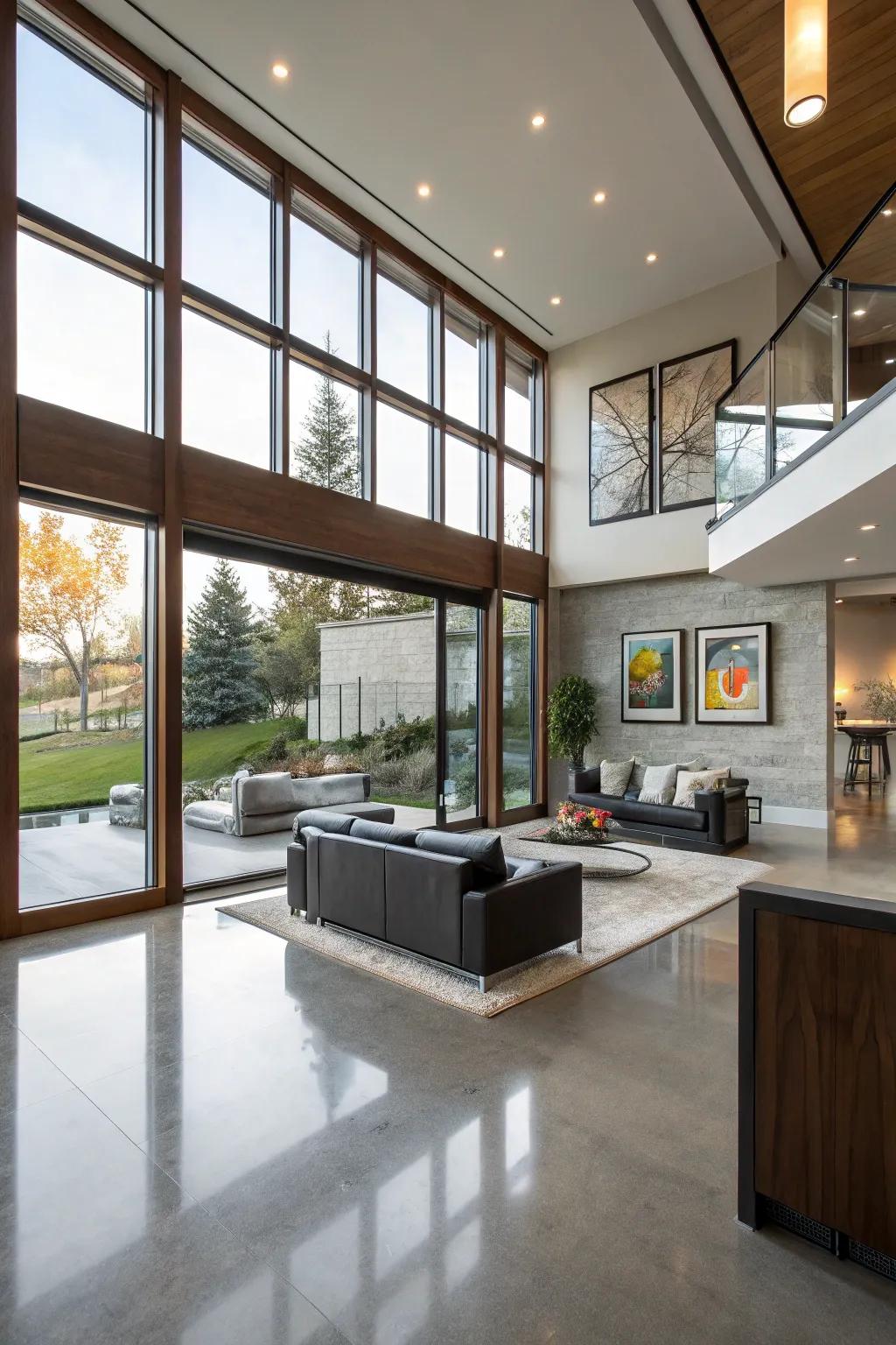 A spacious open layout with seamless indoor-outdoor flow.