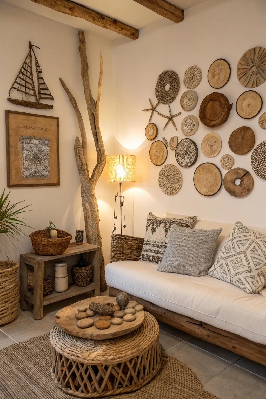 Shapes inspired by nature help create a natural indoor environment.