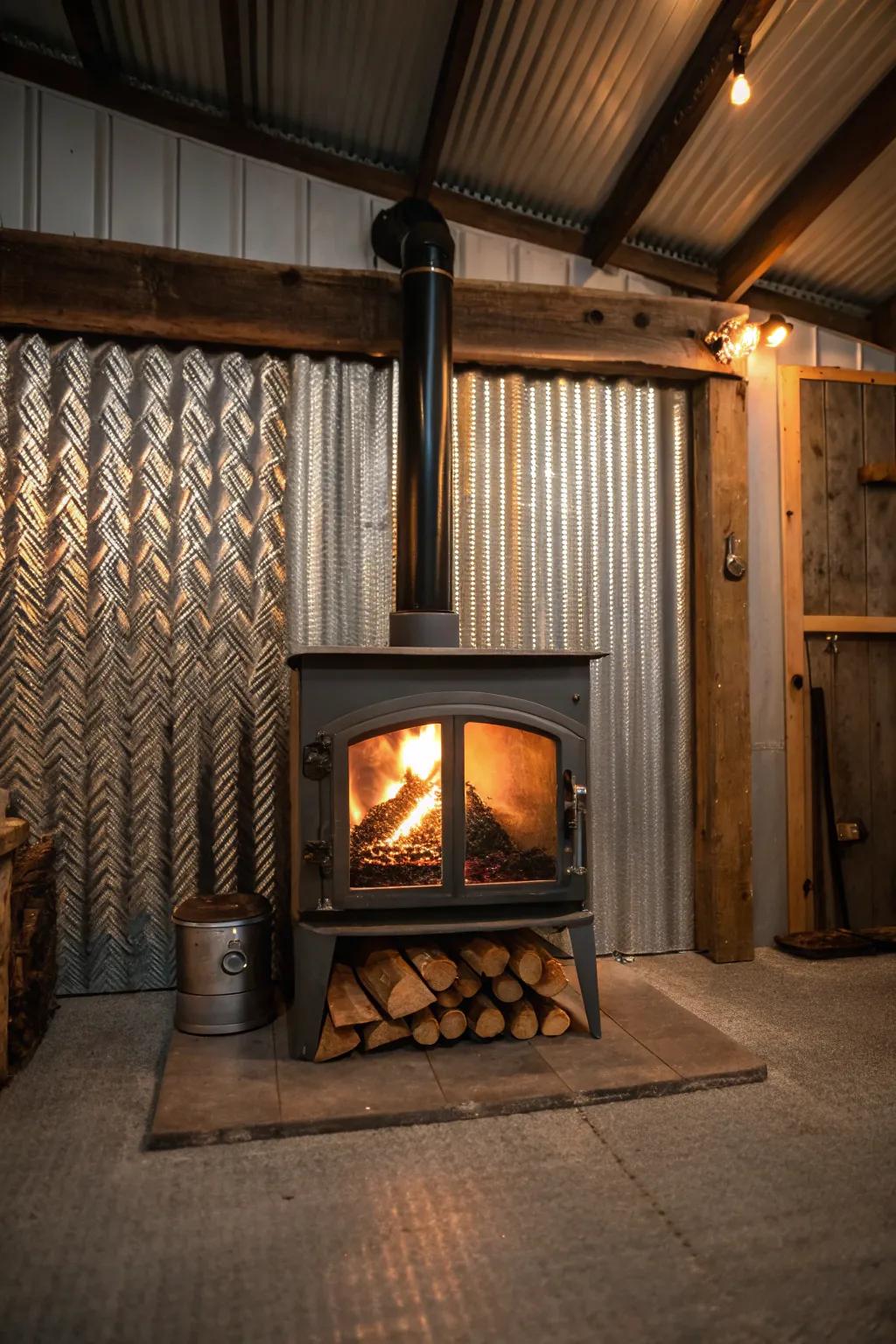 Metal paneling brings a polished, modern touch to your living space.