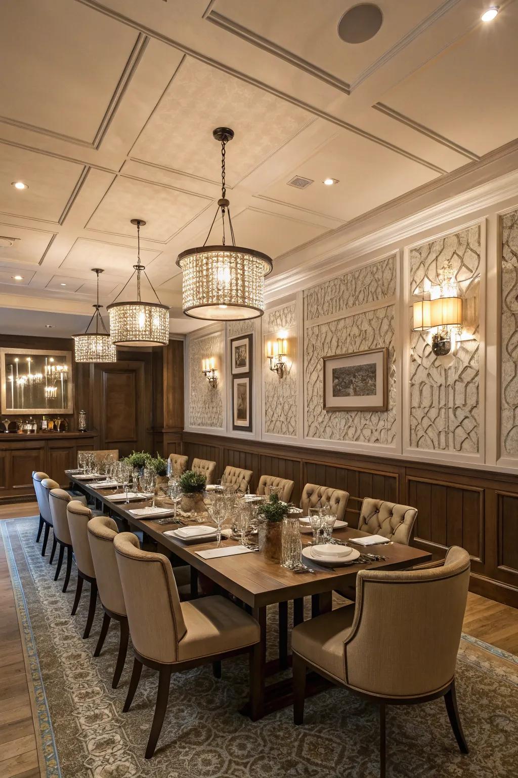 Achieve the perfect blend of elegance and modernity with wainscoting.