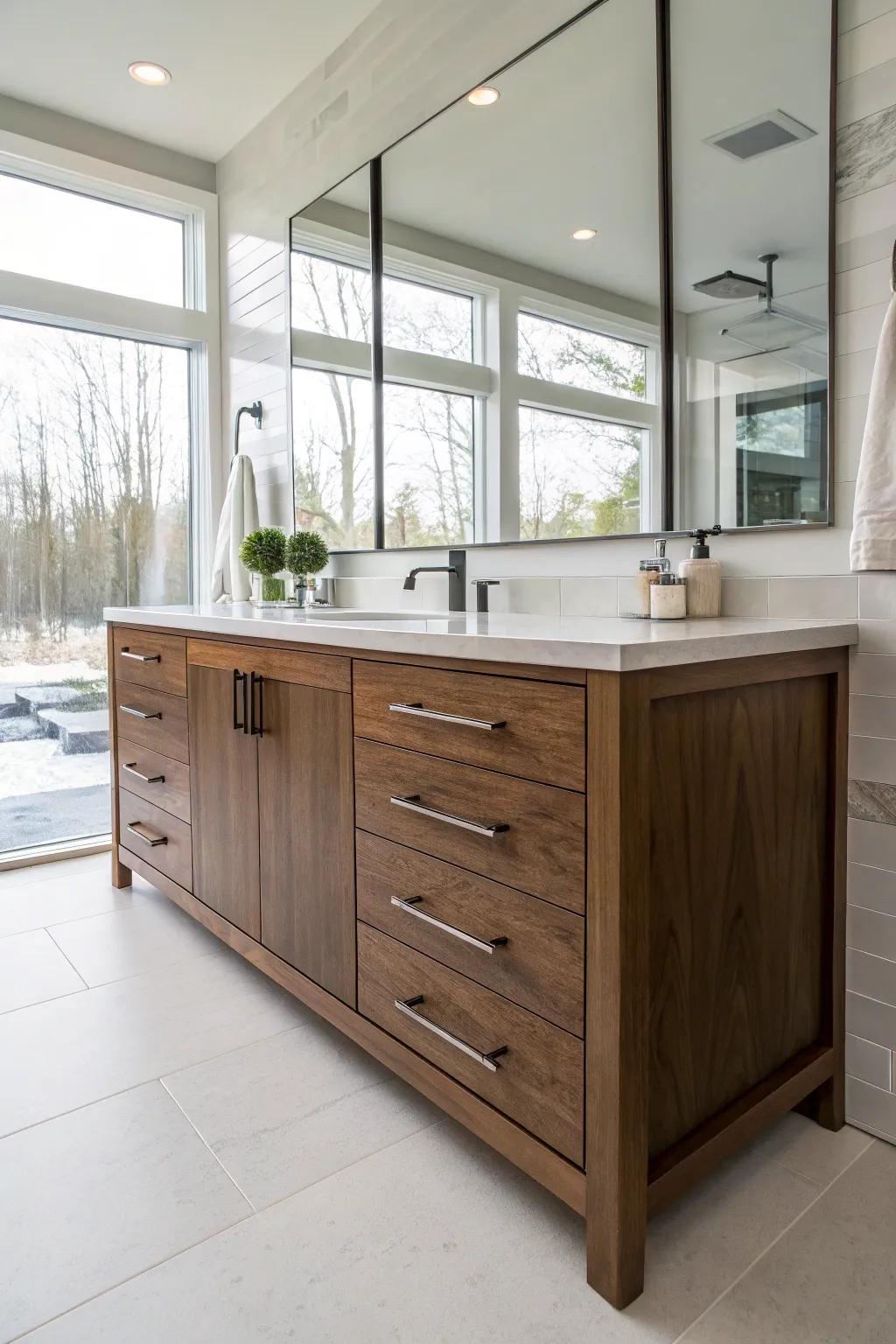 Keep your bathroom organized with innovative storage solutions.