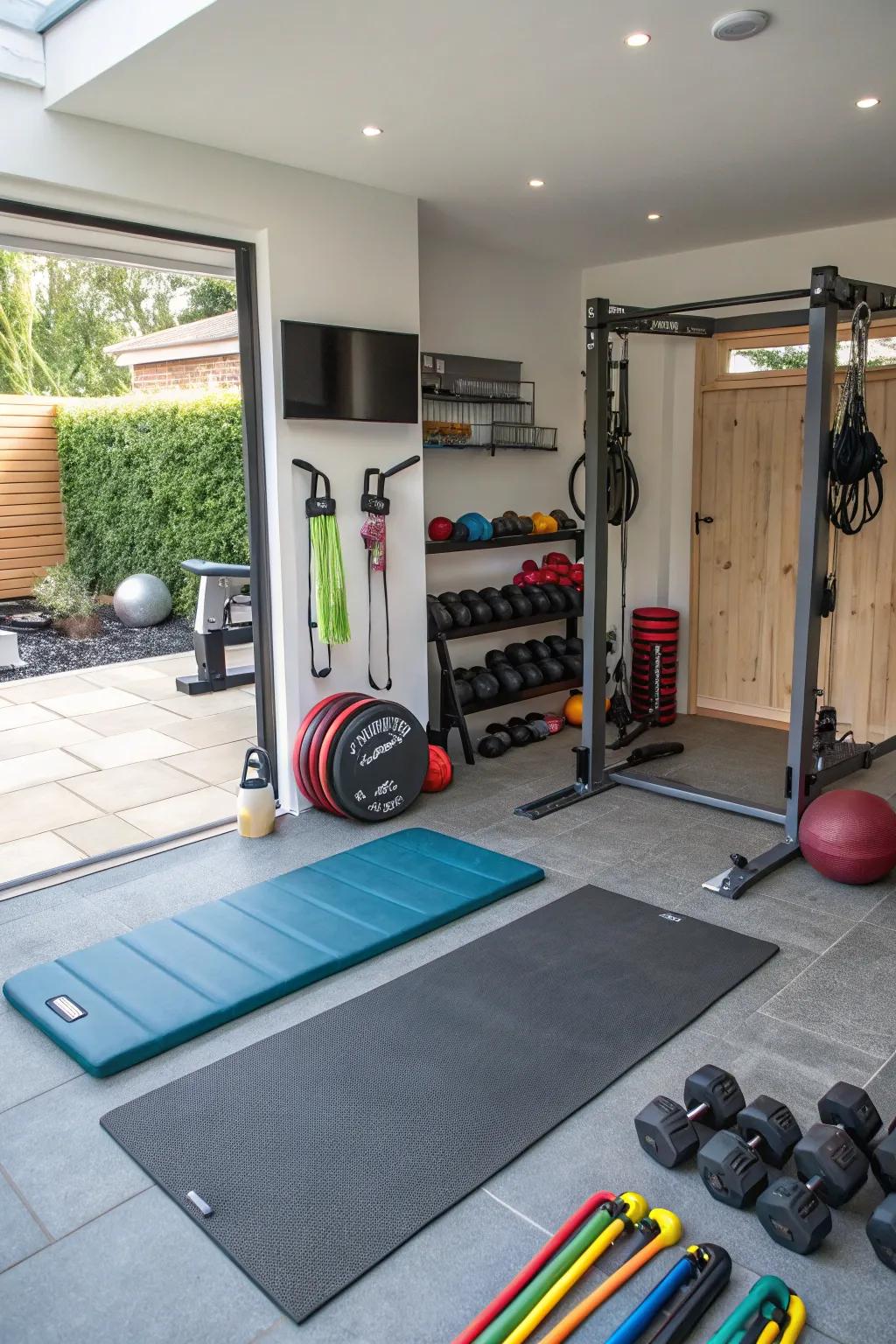Maintain your fitness goals with a personalized home gym.