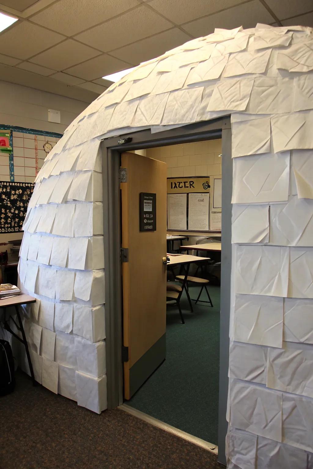 Venture into a snug igloo-themed classroom.
