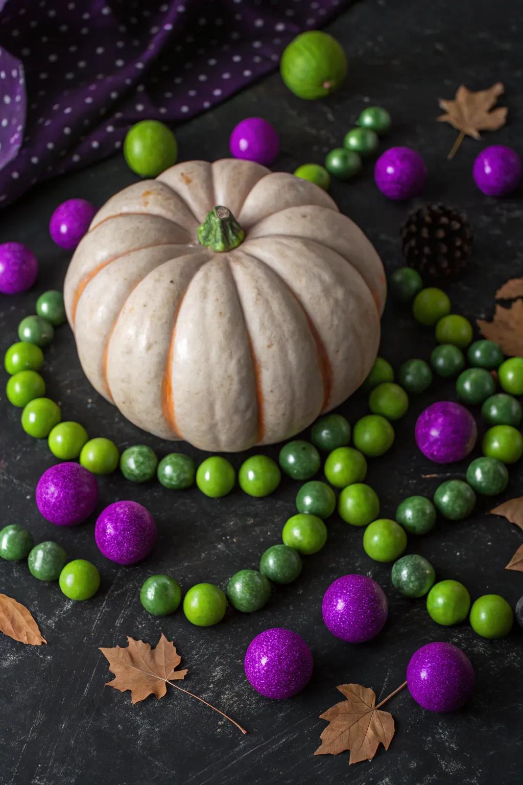 Pumpkin enriched with vibrant potion ingredients.