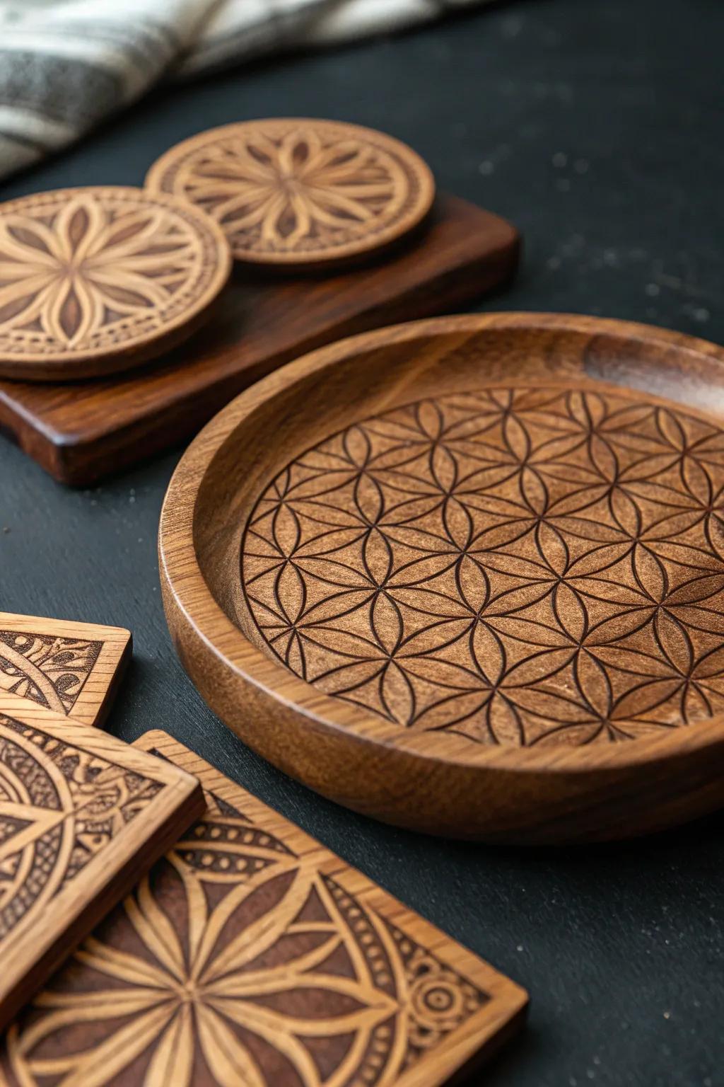 Elevate your decor using exquisite handcrafted timber artistry.