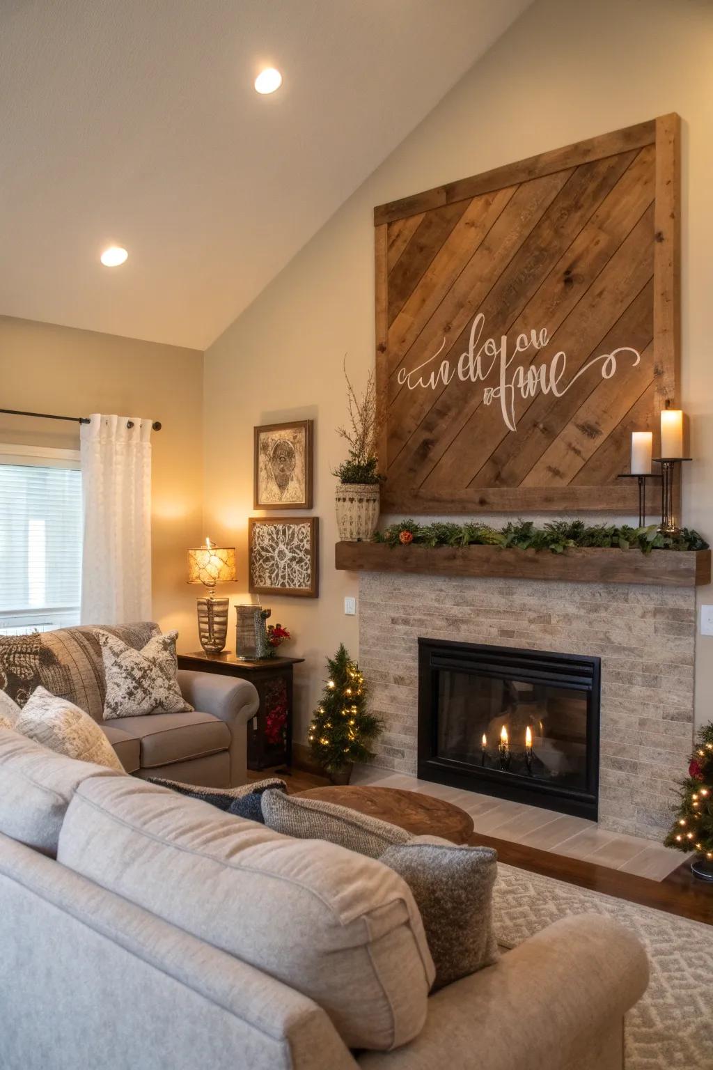 Bespoke wooden wall decor that contributes a personal element to any abode.