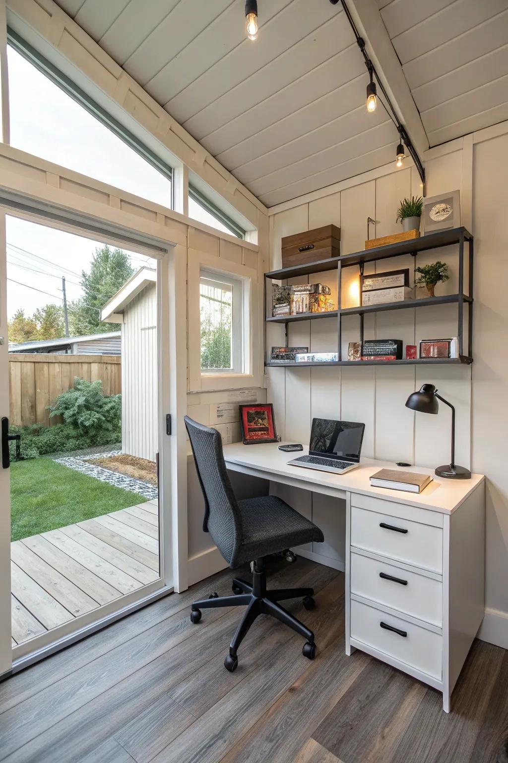 Make your work better with a home office in your shed.