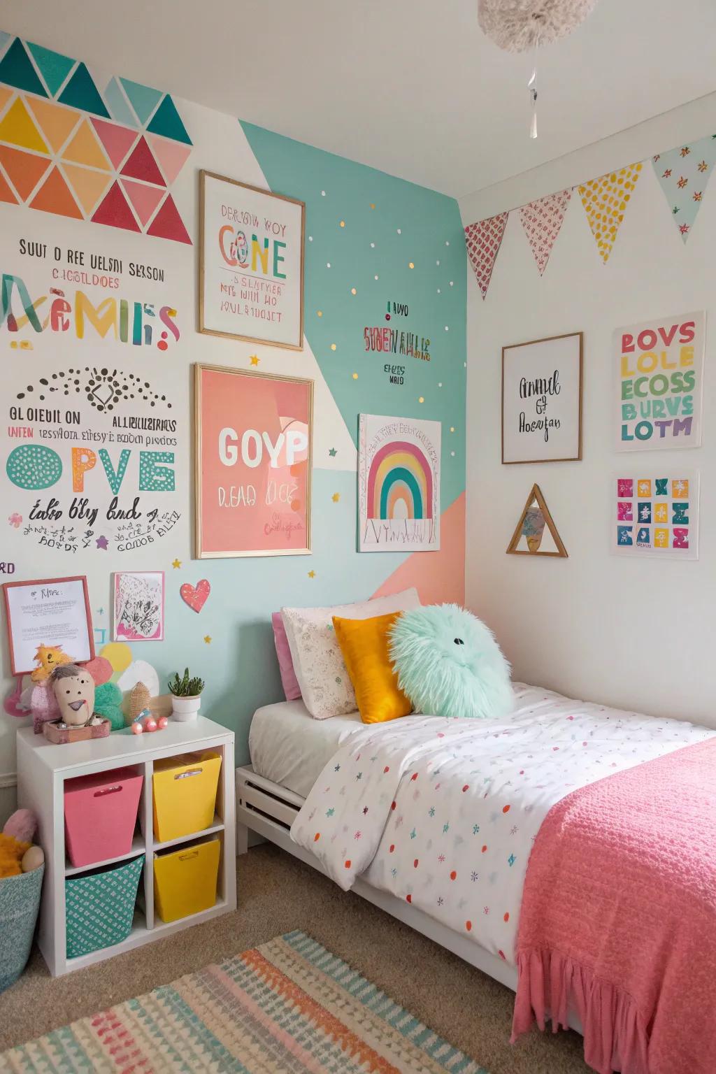 Bold wall art can reflect personal style and add vibrant energy.