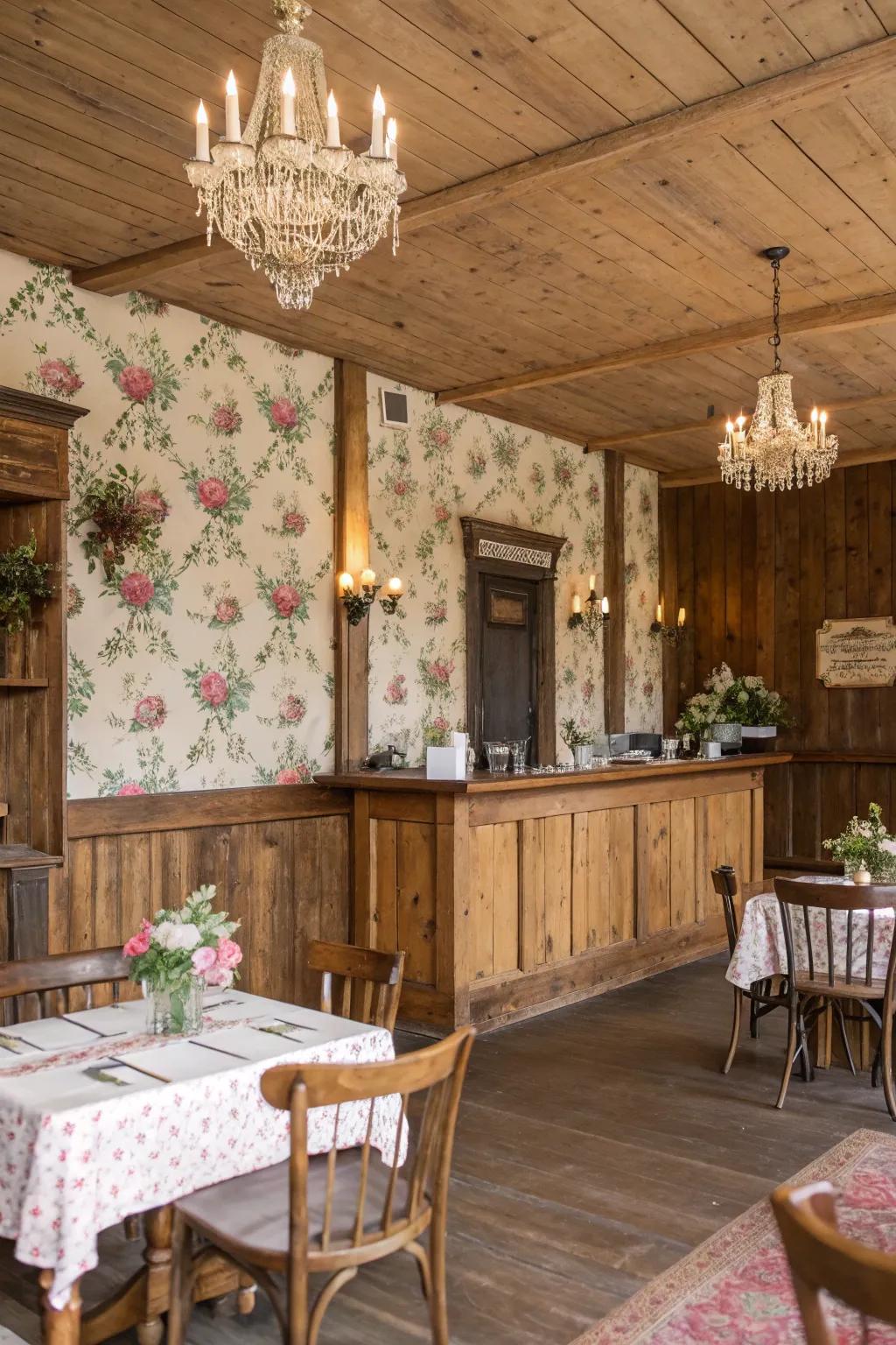 A venue with simple accents will help you highlight the atmosphere of the 1940s.