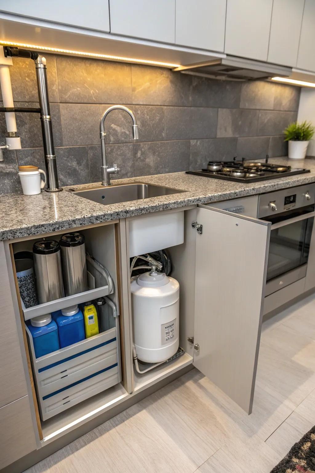 Submersible tanks offer an unnoticeable solution for stowing water.