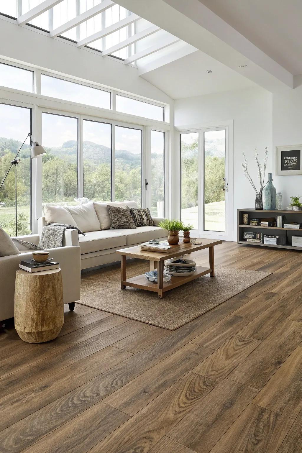 Vinyl wood floors offer the beauty of hardwood along with enhanced durability.