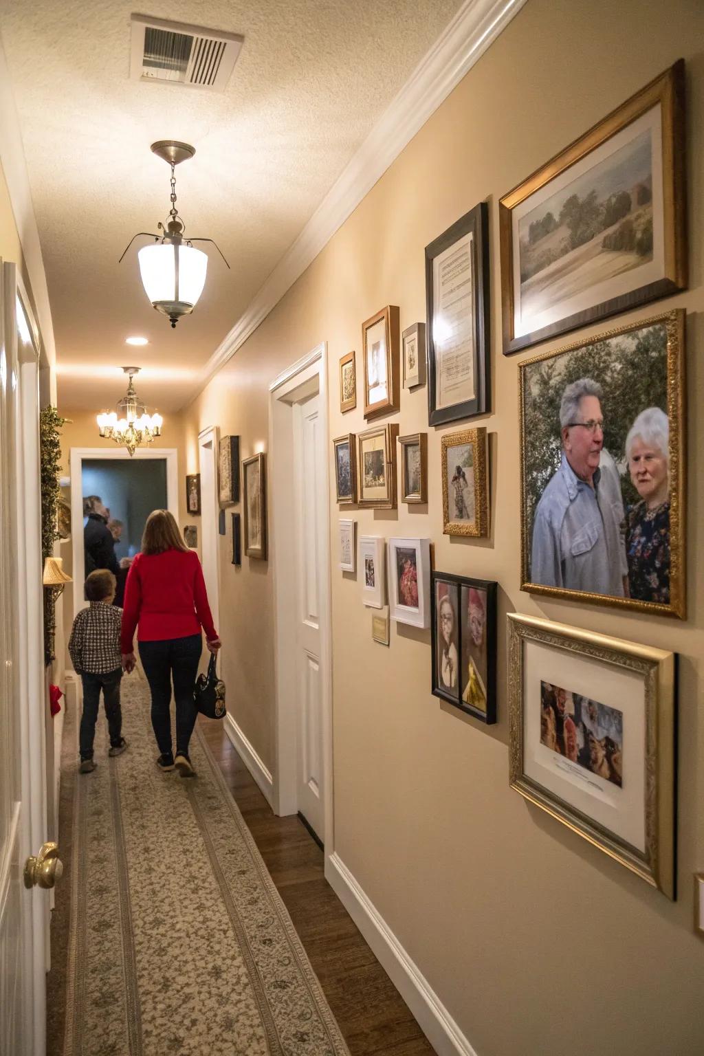 A portrait gallery introduces warmth and individuality.