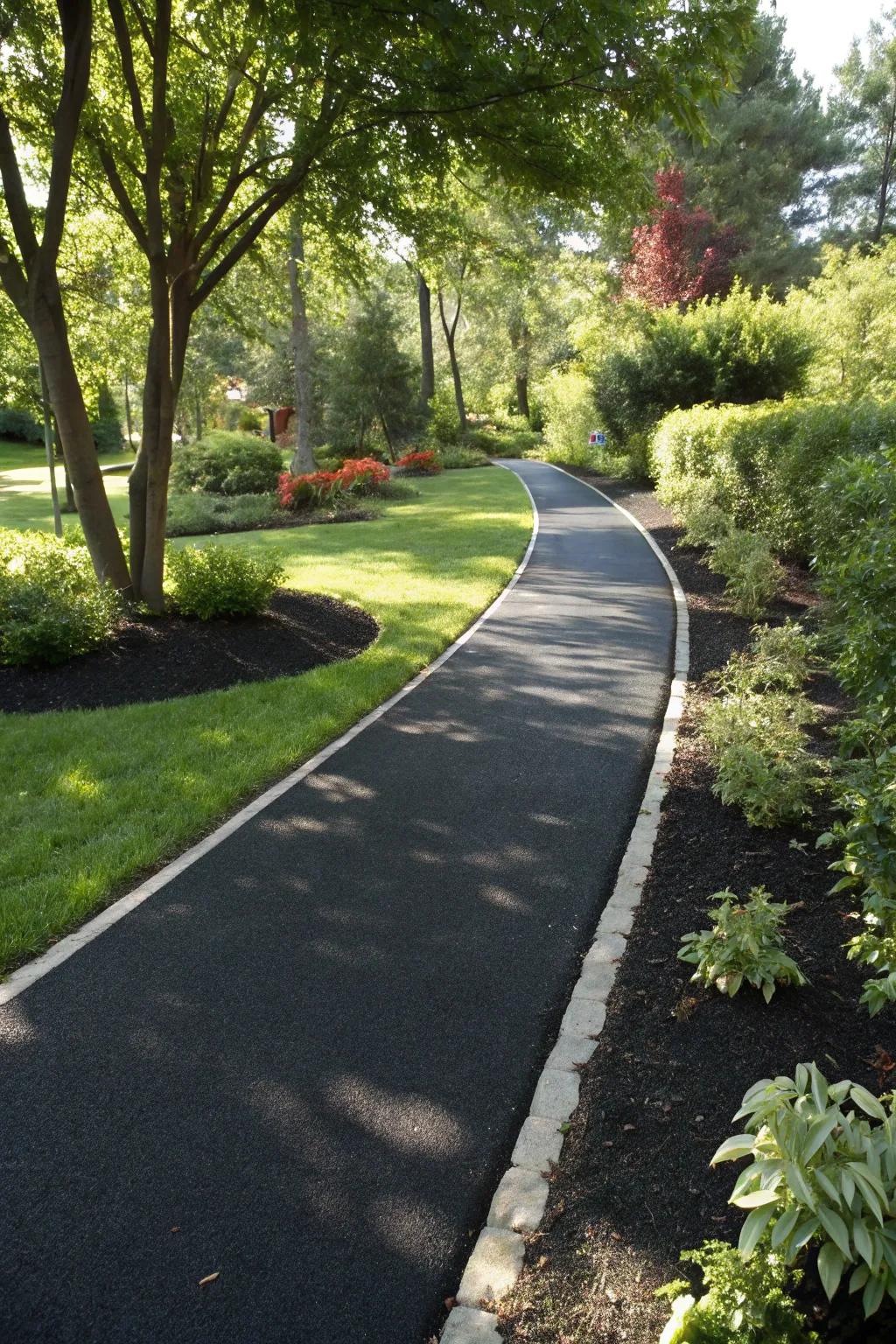 Amplify your home's external charm with a flawlessly fashioned asphalt walkway.