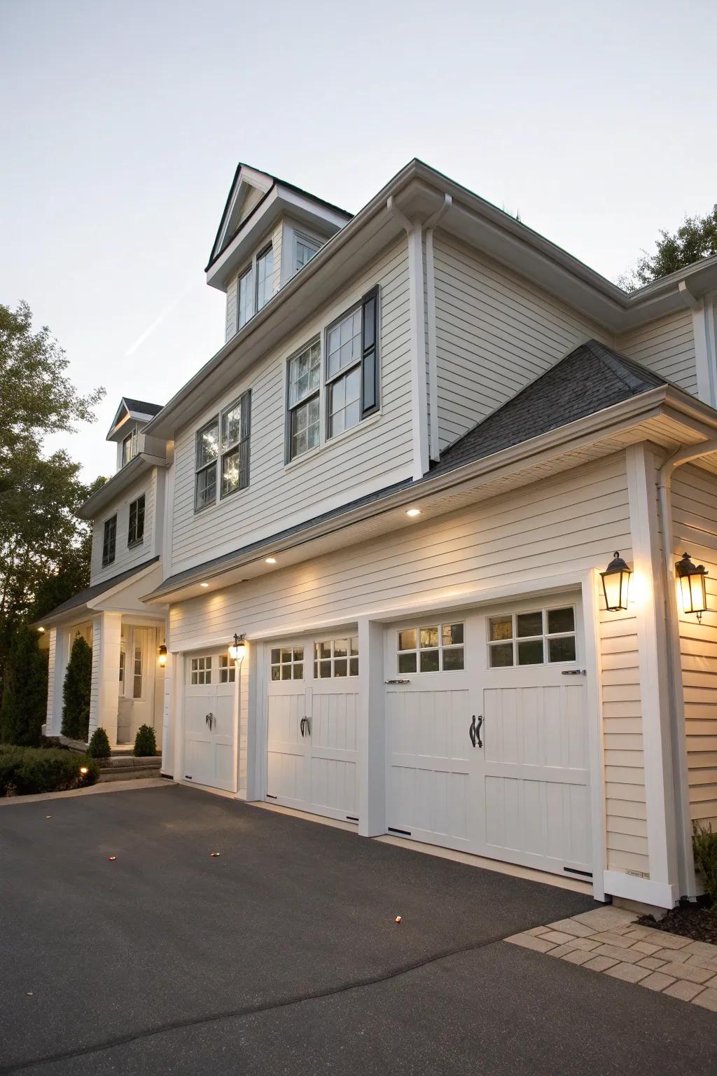 A two-story garage offering additional living space and functionality.